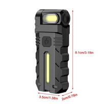 Įkraunamas kišeninis LED žibintuvėlis Mini EDC šviesos fakelas Magnetinis darbo žibintas lauko stovyklavimui, avariniams atvejams ir kasdieniam nešiojimui DC10-1PC