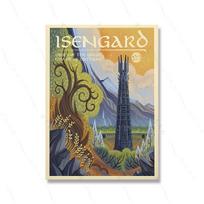 Žiedo meno plakatas Siena Retro Kelionės Abstrakčios drobės Vintažinis filmas Mordoro pilis Lord Magic Painting Vaiko miegamasis Namų dekoro paveikslėlis 13x18cm No Frame