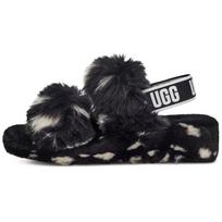 UGG Oh Yeah Šlepetės Juodos Baltos Dėmės Moteriški Sportbačiai 1118165-BLK 38