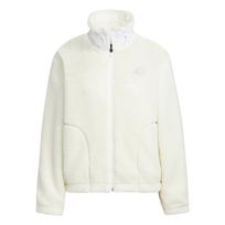 Adidas Boa Striukė T2 Vienspalvė Su Trys Juostelės Užtrauktuku Stovinti Apykaklė Sherpa Striukė Moteriškos Striukės Šviesiai Kreminė HM7099 XL