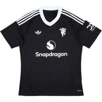 Adidas Originals Manchester United Vartininko Patogūs Paprasti Minkšti Trumpomis Rankovėmis Futbolo Marškinėliai Unisex Viršutiniai Drabužiai Juodi JH0842 M