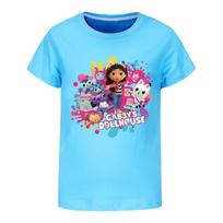 Kawaii  T-shirt for Baby Girls Gabby Cats T Shirts Kids 2025 Summer Tee Boys Short Sleeve Tops Children Clothing 110