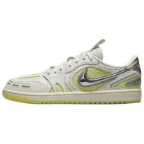 Air Jordan 1 Low Method of Make V3 Sail Luminous Green Moteriški sportbačiai Balti Metaliniai-Sidabriniai HQ2186-130 35.5