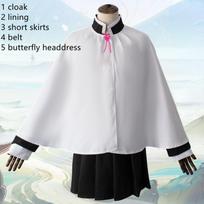 Tsuyuri Kanao Cosplay Kostiumas Anime Demon Slayer Kimetsu No Yaiba Cosplay Suaugusiems ir Vaikams Juodi Plaukai su Surištu Uodega Kovos Kostiumas Uniforma 3XL