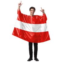 Mardi Gras vėliavos rašto kostiumas, suaugusiems Austria-Size M raudona