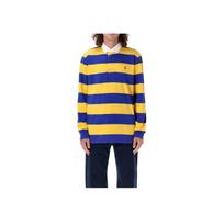 Polo Ralph Lauren Dryžuoti Logotipo Siuvinėti Ilgomis Rankovėmis Polo Marškinėliai Vyriški Viršutiniai Drabužiai Geltoni 710717116-047 M