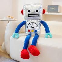 Robotas lėlė pliušinis žaislas ateivio lėlė vaiko draugas raminanti skudurėlio lėlė vyro gimtadienio dovana 60*25*16cm（0.45kg） sidabras