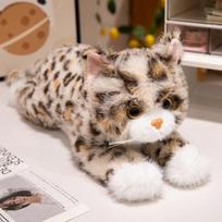 Mielas simuliacinis kačiuko lėlės pliušinis žaislas gulintis tigro rašto oranžinės katės lėlė mergaitės audinio lėlė 45cm（0.3kg）