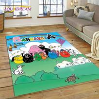 3D Animacinis Les Barbapapa Šeimos HD Kilimas Svetainės Miegamojo Namų Dekoras, Neslystanti Grindų Kilimėlis Sofai, Vaikų Dovana 40x60cm( 15x23in )