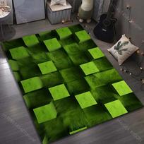 3D Žalio Kubo Iliuzijos Spaudinio Kilimas Svetainei Miegamajam Lovos Šonui Sofa Stalui Grindų Kilimėlis Namų Plotui Kilimas Dekoras Didelis Dydis Dovanai 40x60cm (16x24in)