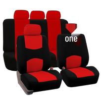 Temu Universalus 9 dalių megzto audinio automobilio sėdynės užvalkalų rinkinys - Europos, Amerikos ir Meksikos rinkoms. 2-Piece Set (Single-Seater) raudona