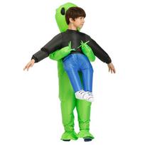Fantastiškas vandeniui atsparus pripučiamas Et Cosplay kostiumas suaugusiems ir vaikams Kids Green ET