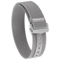 Ribbed Nylon Watch Band 20mm 22mm for Omega Canvas Nylon Strap for MoonSwatch Men Sport Waterproof Folding Buckle Bracelet 20mm pilka