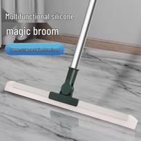 Thickened Silicone Dual-Use Broom and Squeegee for Wet & Dry Cleaning in Bathrooms One Size
