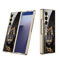 Prabangus dengtas dažytas stiklinis dėklas, skirtas Samsung Galaxy Z Fold 7 6 5, su plastikinės dangtelio apsauga aukštesniam objektyvui, Galaxy Z Fold7 dėklas With Screen Glass&Galaxy Z Fold7