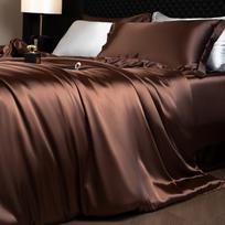 Prabangus dvipusis šilko keturių dalių naktinis antklodės komplektas - Natūralaus šilko ir Tencel patalynė 1.2m Bed Sheet Set: Duvet 150x200cm