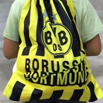 Gražus raišteliu futbolo krepšys Praktiška kišenė krepšiniui Sporto reikmenys Dortmund juoda