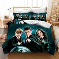 Harry Potter poliesterio antklodės užvalkalų rinkinys Lovos skalbiniai Karalienės dydžio rinkiniai Medvilniniai Mieli spausdinti animaciniai antklodės užvalkalai Tinka vaikams 135x200cm
