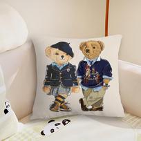 Madingas P-Polo B-Bears prabangus užvalkalas pagalvei Sofos dekoratyvinis namų galvūgalio miegamojo atlošo pagalvės kvadratinė pagalvė miego laikas 30cmx30cm