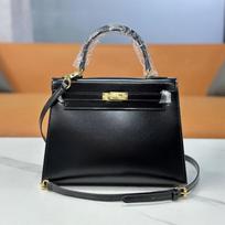 2026 nauja odinė karvės odos moteriška rankinė mini rankinė BOX blizgios odos patentuotos odos Kelly rankinė, rankinė per petį 19cm (1 thin shoulder strap) without lock