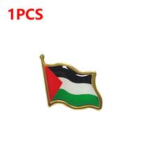 1-30 vnt. Palestinos nacionalinės vėliavos segtukas Šalies vėliavos metalinis atlapo segtukas Palestinos sagė Ženkleliai drabužiams, krepšiui, skrybėlei, apykaklei black