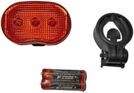 Galinė lempa Azimut Oval 3LED, raudona