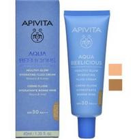 Apivita Aqua Beelicious Healthy Glow Hydrating Fluid Cream SPF30 veido fluidas su atspalviu - 40 ml.