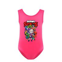 4094 Mergaičių Brawl Stars Spausdintas Viengubas Maudymosi Kostiumas 100cm
