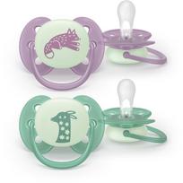 Philips Avent Ultrasoft Night SCF094/04 6-18m čiulptukas Neutral 2 vnt.