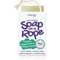 Friendly Soap Soap on a Rope Peppermint & Poppy Seeds natūralus muilas ant virvelės 95 g