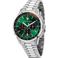 Maserati Sorpasso Žalias Nerūdijančio plieno/Sidabrinis Vyriškas Kvarcinis Chronografas su Data R8873624002 žalia