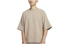 NIKE Tech Fleece Reimagined Series FW23 Loose-Fit Solid Color Short-Sleeve M chaki