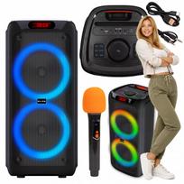 Nešiojamas Bluetooth garsiakalbis BLOW Infinity didelis su mikrofonu karaoke radijas 280W