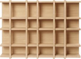 Ferm Living Sieninė lentyna Tilem 6x4 natūralus ąžuolas