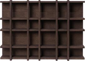 Ferm Living Sieninė lentyna Tilem 6x4 tamsus ąžuolas