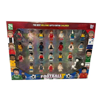 MEGA LEGO stiliaus FIFA žmogeliukų / figurėlių rinkinys - 24vnt.