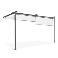Pavėsinė Pergola SPRINT WALL PLUS 4x2.7m, Anthracite/White, montuojama prie sienos