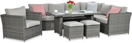 Lauko baldų komplektas Moniz Dining PLUS, Dark Grey