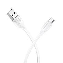 USB kabelis Borofone BX19 USB-A to MicroUSB 1.0m baltas