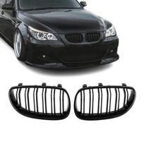 Performance Priekinės Grotelės skirtos BMW E60 / E61, dvigubos, juodos blizgios