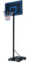 Krepšinio stovas M016, plienas, PE, juodos ir melynos spalvų, d-45 cm, aukštis: 135-305 cm, lenta: 1