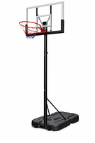 Krepšinio stovas M026, plienas, polikarbonatas, PE, juodos spalvos, d-45 cm, aukštis: 230-305 cm, le