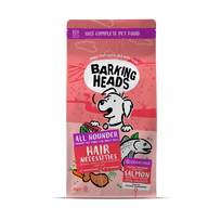 Barking Heads Hair Necessities Salmon sausas pašaras su lašiša šunims, 12 kg