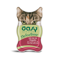 Oasy Delicatesse paštetas su vištienos kepenėlėmis suaugusioms katėms, 85 g
