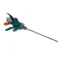 Camon žaislas ant pagalio su plunksnomis katėms, Oranžinė, 65 cm