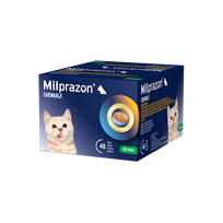 Milprazon Chewable 4 mg/10 mg tabletės nuo kirminų mažoms katėms ir kačiukams, 1 tabl.
