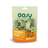 Oasy skanėstai odos lazdelės su vytinta vištiena šunims, 100 g