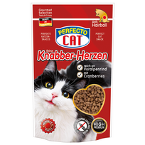 Perfecto Cat Anti-Hairball širdelės formos skanėstai katėms, 50 g
