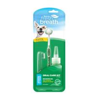 TropiClean Fresh Breath Oral Care Kit dantų priežiūros rinkinys šunims, M/L