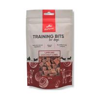 BioPlanet Training Bits skanėstai ėrienos ir kokosų kubeliai šunims, 100 g